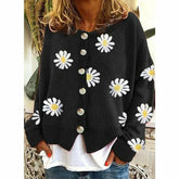 Fashion Elegant Print Coat